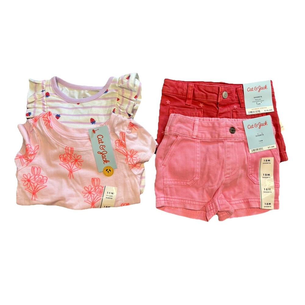 Cat & Jack Girls 18M 4pc Summer Clothing NWT